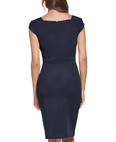 Calvin Klein Women's Scuba Scoop-Neck Cap-Sleeve Dress