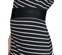 Karl Lagerfeld Paris Women's Striped Midi Skirt