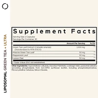 Codeage Liposomal Green Tea+ Ultra Potency - Egcg 90% Green Tea Extract, Matcha Green Tea Powder, Peppermint, Lemon Peel - Non-gmo, Gluten-Free