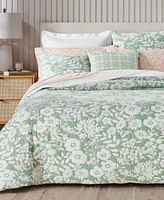 Charter Club Silhouette Floral 3-Pc. Duvet Cover Set, King, Exclusively at Macy's