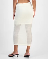 Bar Iii Women's Crochet Midi Skirt, Exclusively at Macy's