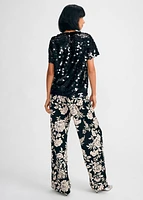 Isaac Mizrahi Women's Paillette Sequin Tee