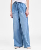 On 34th Women's Pull-On Utility Wide-Leg Jeans, Exclusively at Macy's
