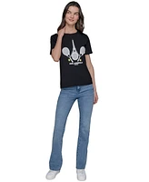 Karl Lagerfeld Paris Women's Tennis Graphic T-Shirt