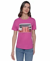 Karl Lagerfeld Paris Women's Pickle Ball Graphic T-Shirt