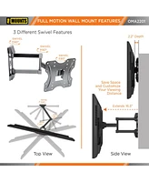ProMounts Articulating/Full Motion Tv Wall Mount for TVs 26"-45" Up to 77 lbs