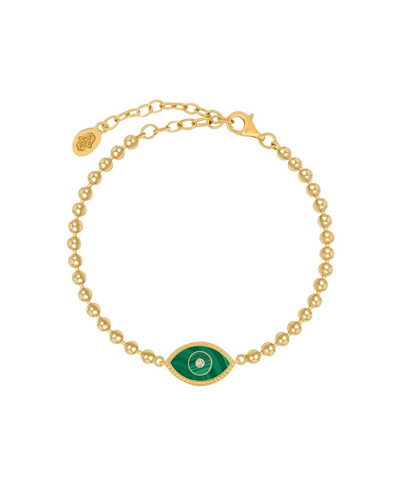 Bright Soul Evil Eye Malachite Gold Bracelet