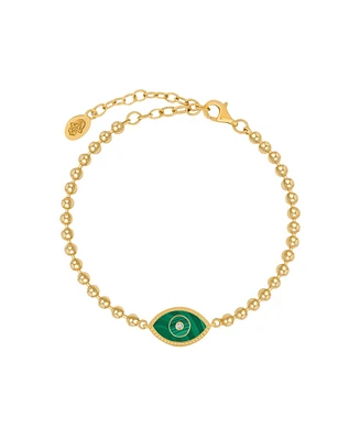 Bright Soul Evil Eye Malachite Gold Bracelet