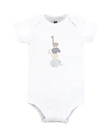 Hudson Baby Boys Cotton Bodysuits, Safari Friends, Preemie