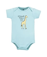 Hudson Baby Boys Cotton Bodysuits Safari World, Preemie