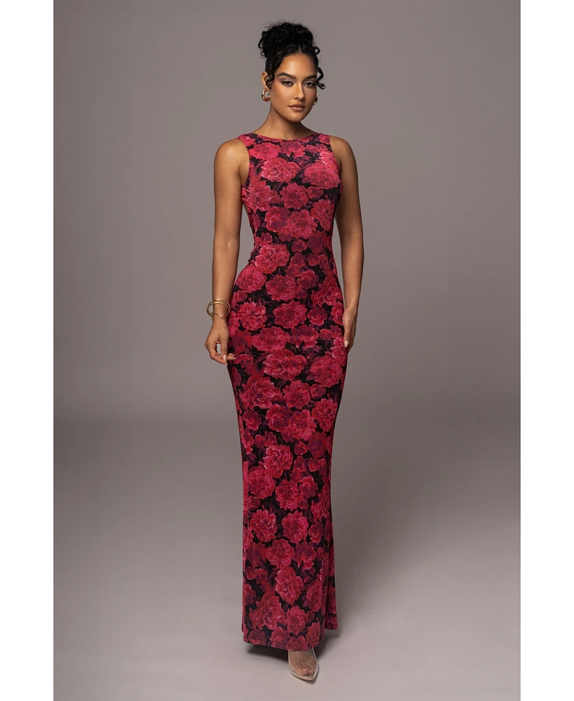 Jluxlabel Women's Floral Front And Center Maxi Dress