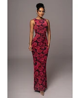 Jluxlabel Women's Floral Front And Center Maxi Dress