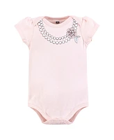 Hudson Baby Girls Cotton Bodysuits, So Pretty Flower, Preemie