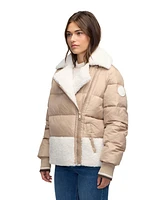 Scotch & Soda Women's Anika Short Boxy Puffer With Stand Collar