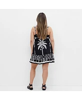 City Chic Plus Peta Border Print Dress