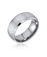 Bling Jewelry Religious Ichthys Jesus Fish Catholic Cross Couples Titanium Band Rings Matte Silver Tone