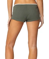 Edikted Women's Georgina Low Rise Waffle Shorts