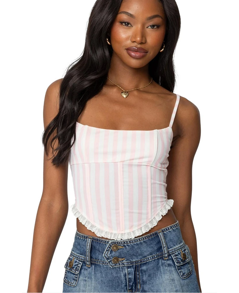 Edikted Women's Marlen Striped Corset
