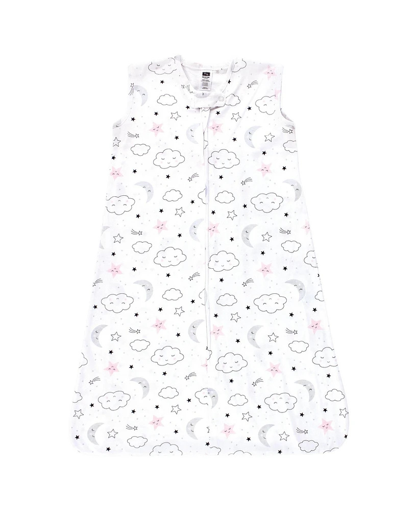 Hudson Baby Girls Cotton Sleeveless Wearable Sleeping Bag, Sack, Blanket, Dreamer, 18-24 Months