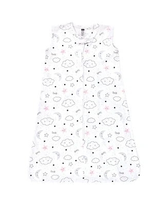 Hudson Baby Girls Cotton Sleeveless Wearable Sleeping Bag, Sack, Blanket, Dreamer, 18-24 Months