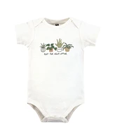 Hudson Baby Boys Cotton Bodysuits, Plants, Preemie