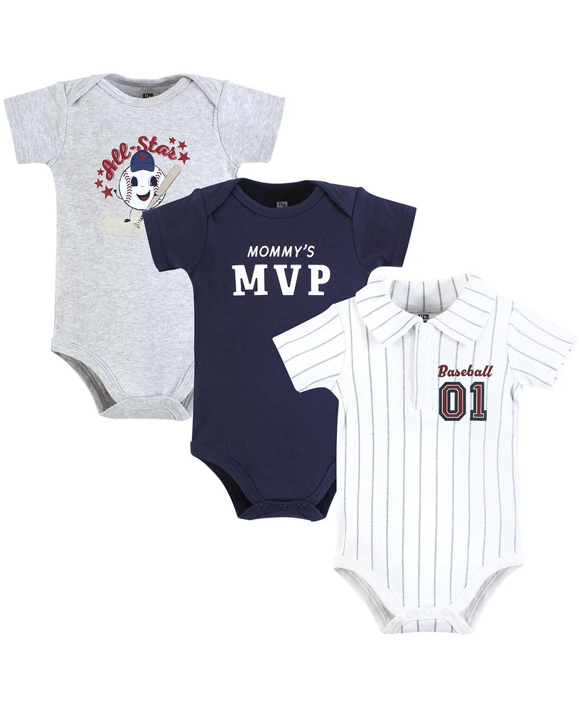 Hudson Baby Boys Cotton Bodysuits Dude