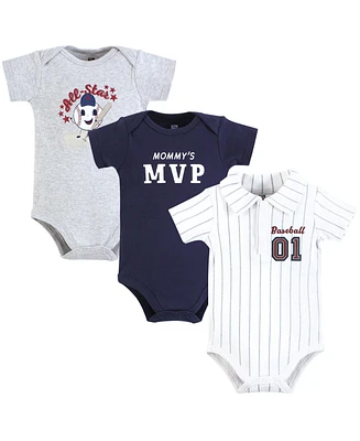 Hudson Baby Boys Cotton Bodysuits Dude