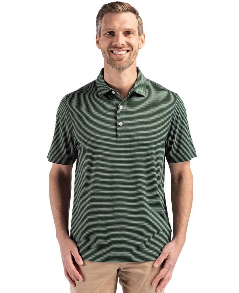 Cutter & Buck Men's Forge Eco Fine Line Stripe Stretch Recycled Polo