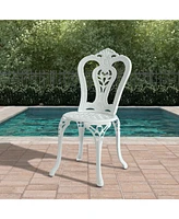 Outdoor Bistro Chairs Set of 2, Cast Aluminum Patio Dining Chairs, Bronze