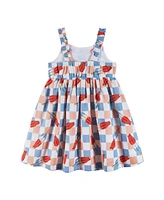 Andy & Evan Toddler Girls Toddler/Child Bomb Pop Print Linen Dress