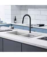 Premium Kitchen Faucet with Germany Neoperl Hose, Stainless Steel Construction, Easy Installation, and Durable Ceramic Cartridge