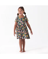 Gerber Baby Girls Spotted Leopard Short Sleeve Twirl Dress