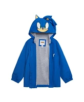 Sega Sonic the Hedgehog Boys Rain Coat With Hood Ornament
