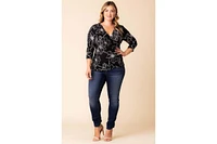Kiyonna Plus Femme Fatale Faux Wrap Top