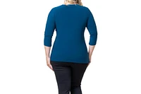 Kiyonna Plus Femme Fatale Faux Wrap Top