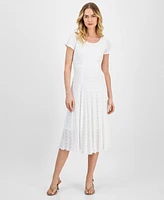 Robbie Bee Women's Fit & Flare Tie-Front Midi Dress