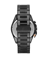 Maserati Men's Chronograph Black Metal Band Watch, 45mm