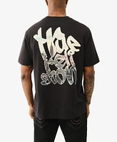 True Religion Men's Short Sleeve Graffiti Puff T-Shirt