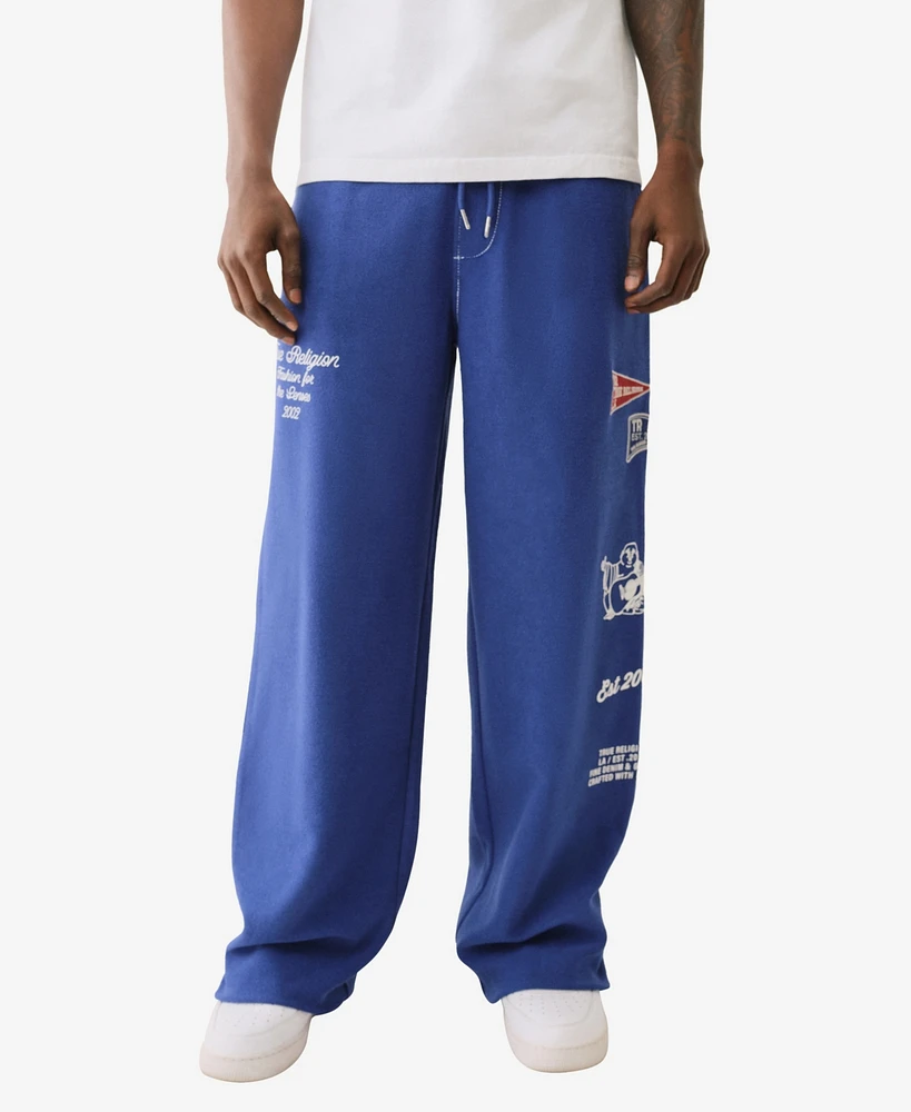 True Religion Men's Reverse Terry Baggy Sweatpants