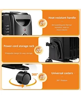 Zafro 1500W Oil-Filled Radiator Heater, Portable Electric Space Heater with Adjustable Thermostat, 3 Heat Levels, Tip-Over & Overheat Protection, Quie