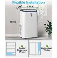 Zafro Portable Air Conditioners,3-in-1 Portable Ac Unit Cool & Dry& Fan,12000 Btu Air Conditioner 550 Sq. Ft. (White