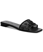 Coach Women's Tea Rose Mesh Flat Sandals
