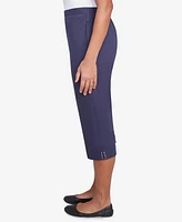 Alfred Dunner Women's Land of The Free Star-Studded Capri Pants