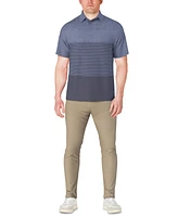 Pga Tour Men's Distressed Stripes Polo Shirt