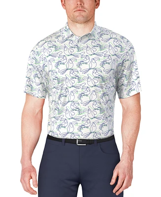 Pga Tour Men's Toucan-Pattern Polo Shirt