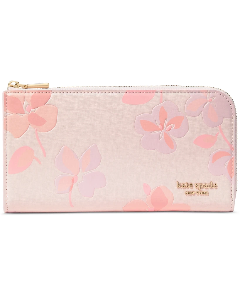 kate spade new york Devin Springs Pansies Zip Around Continental Wallet