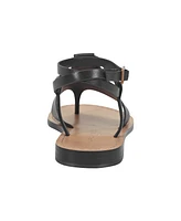 Marc Fisher Ltd Women's Lille Ankle Strap Flat Thong Sandals