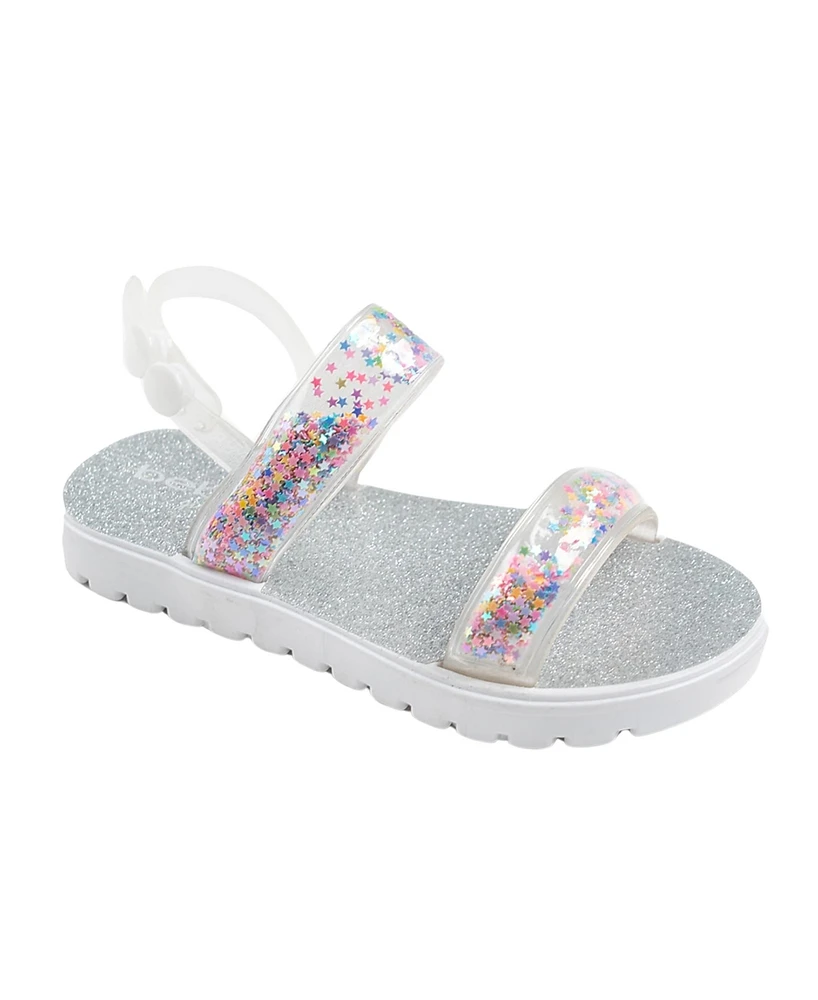 Bebe Toddler Girls Loose Glitter Straps Sandals