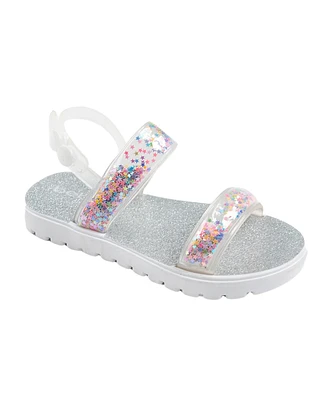 Bebe Toddler Girls Loose Glitter Straps Sandals