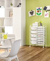 Seville Classics 15-Drawer Organizer Cart
